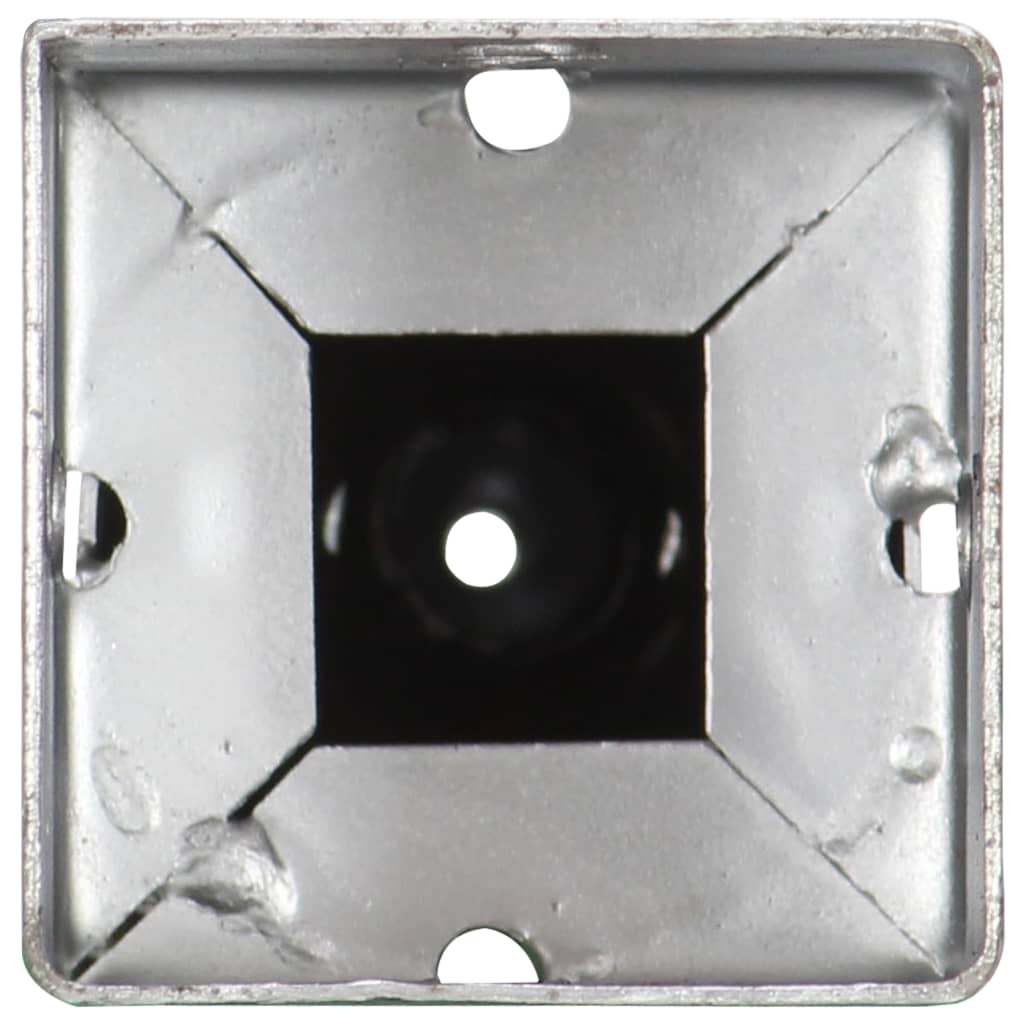 vidaXL Kołki gruntowe, 2 szt., srebrne, 7x7x56 cm, stal galwanizowana