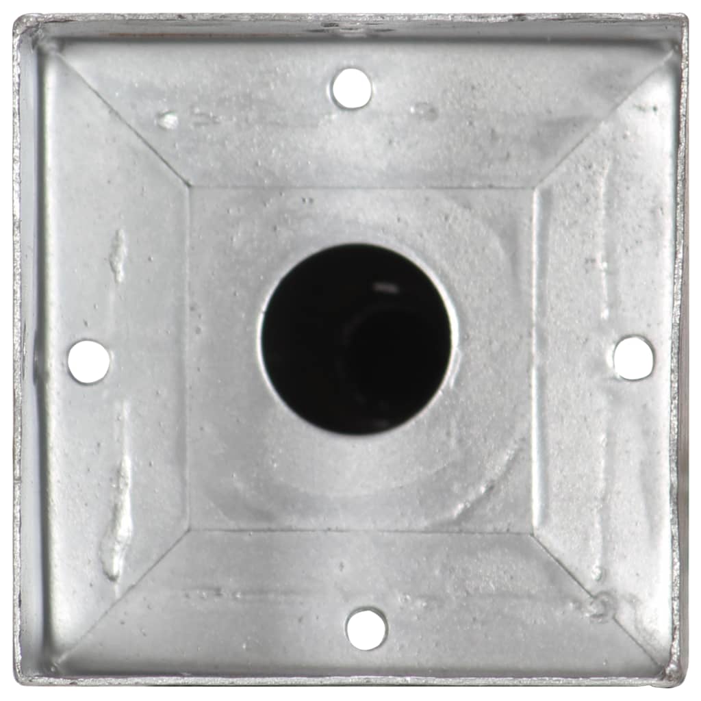 vidaXL Kołki gruntowe, 6 szt., srebrne, 12 x 12 x 56 cm, stal