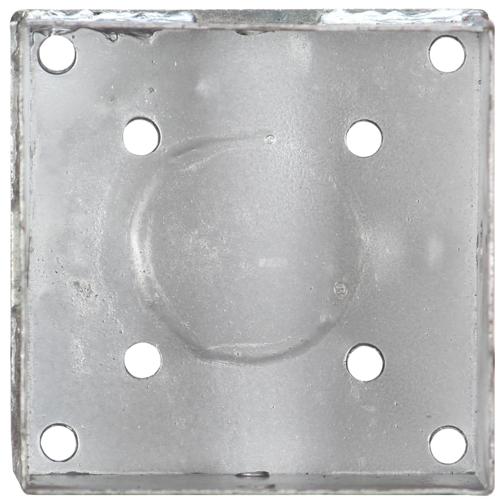 vidaXL Kołki gruntowe, 6 szt., srebrne, 14 x 14 x 58 cm, stal