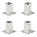 vidaXL Podstawy słupów, 4 szt., galwanizowany metal, 71 mm