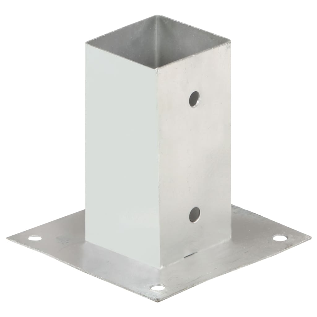 vidaXL Podstawy słupów, 4 szt., galwanizowany metal, 71 mm