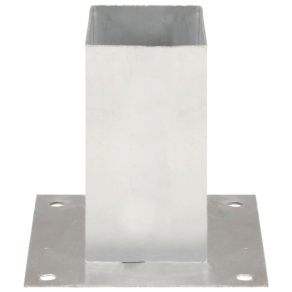 vidaXL Podstawy słupów, 4 szt., galwanizowany metal, 71 mm