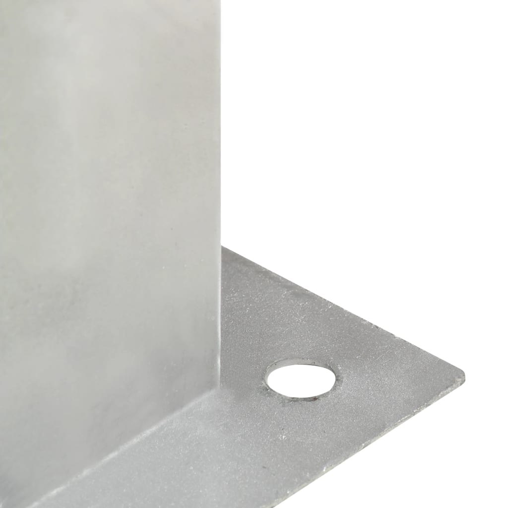 vidaXL Podstawy słupów, 4 szt., galwanizowany metal, 71 mm