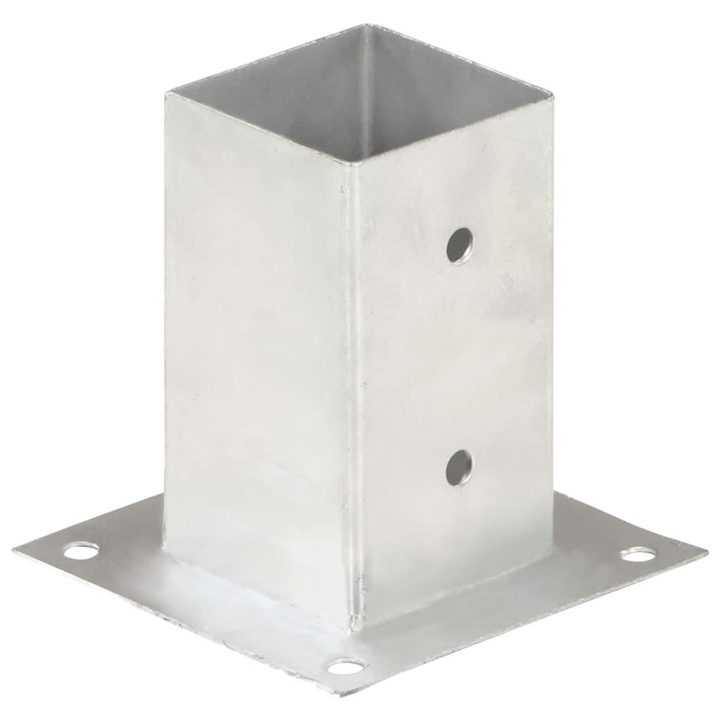vidaXL Podstawy słupów, 4 szt., galwanizowany metal, 81 mm