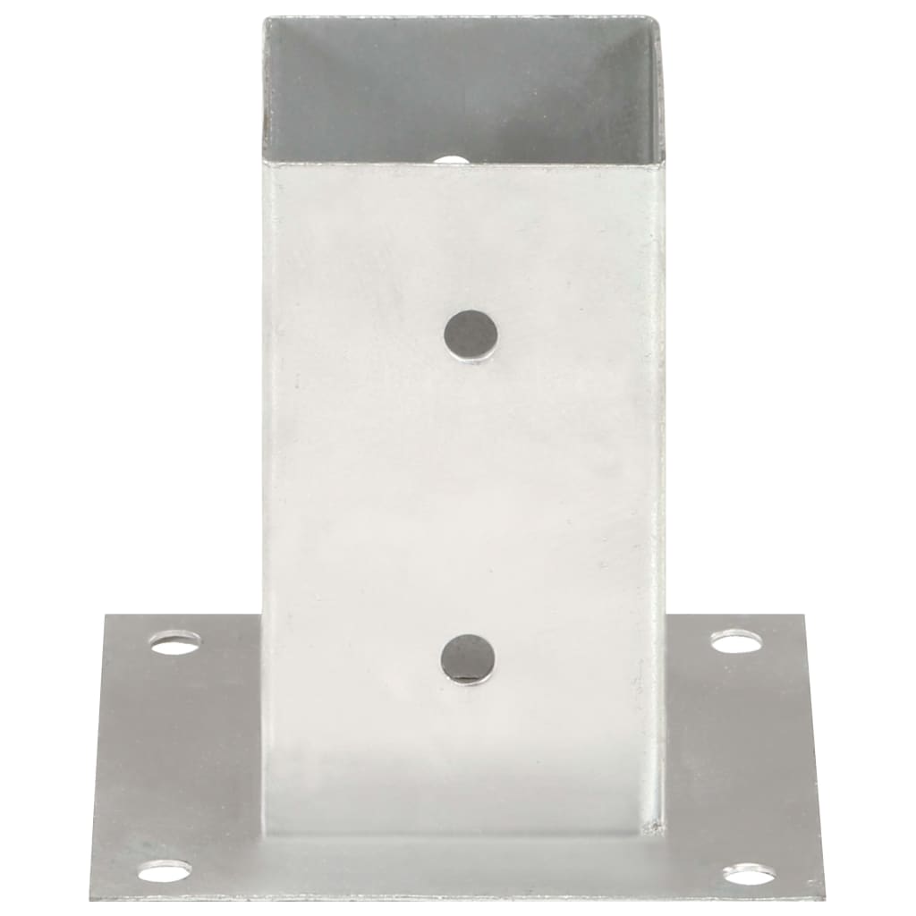 vidaXL Podstawy słupów, 4 szt., galwanizowany metal, 81 mm