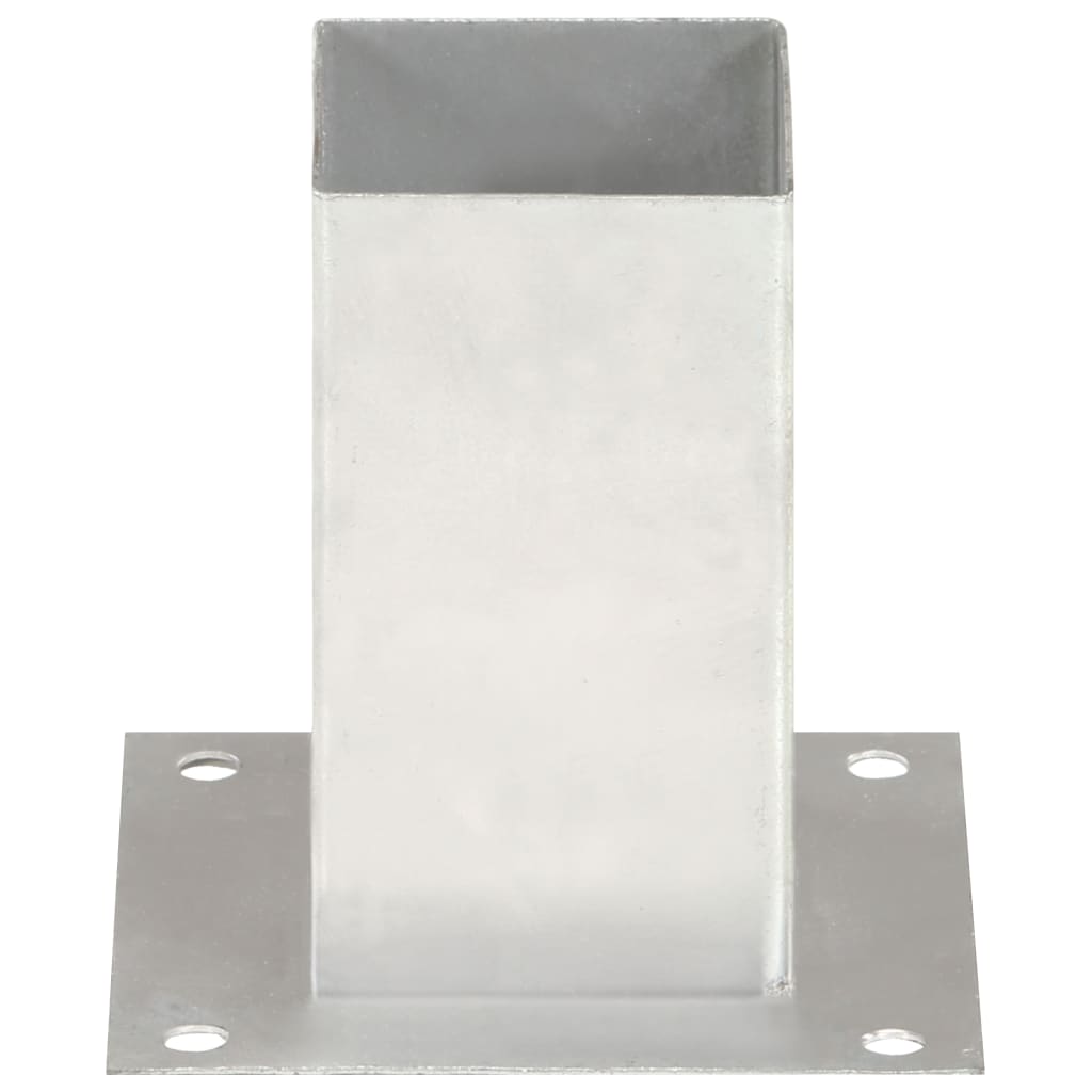 vidaXL Podstawy słupów, 4 szt., galwanizowany metal, 81 mm