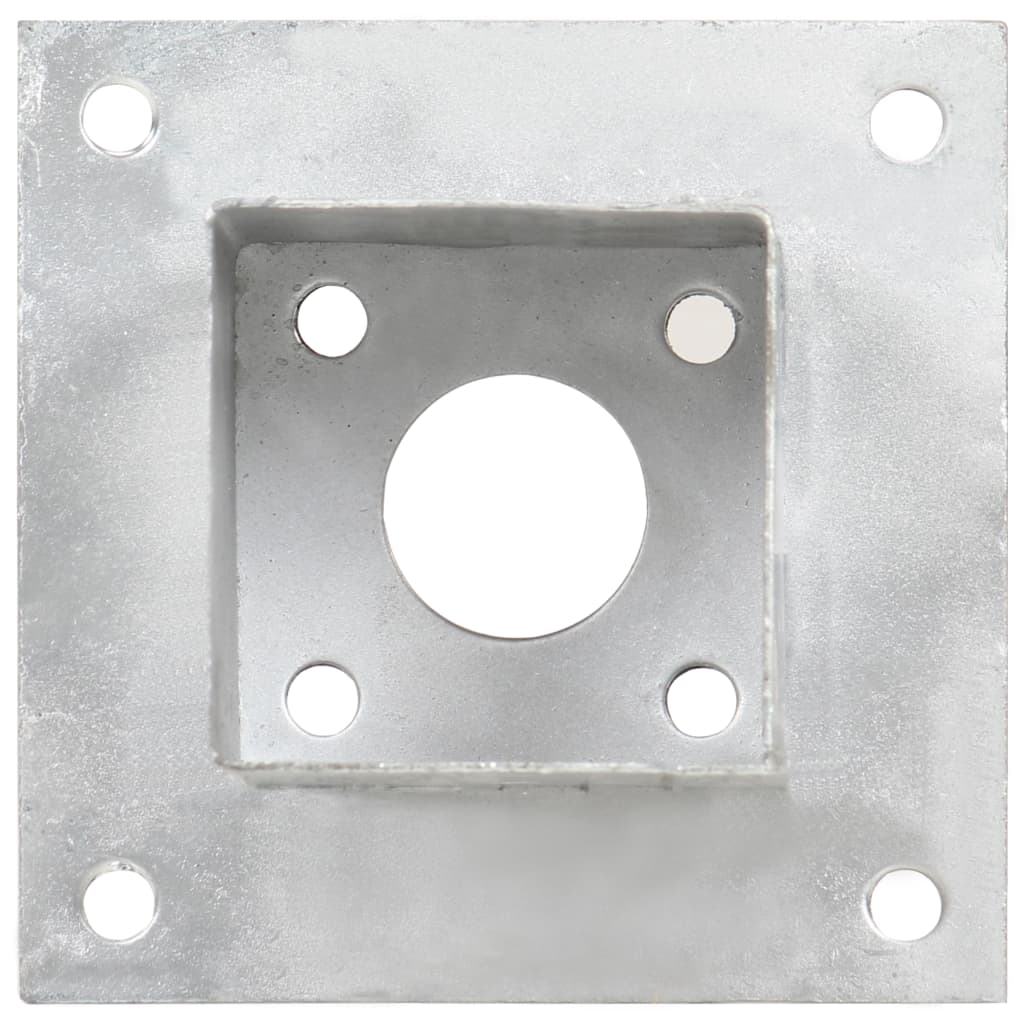 vidaXL Podstawy słupów, 4 szt., galwanizowany metal, 81 mm