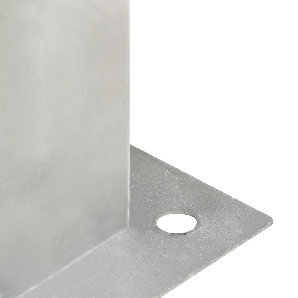 vidaXL Podstawy słupów, 4 szt., galwanizowany metal, 81 mm