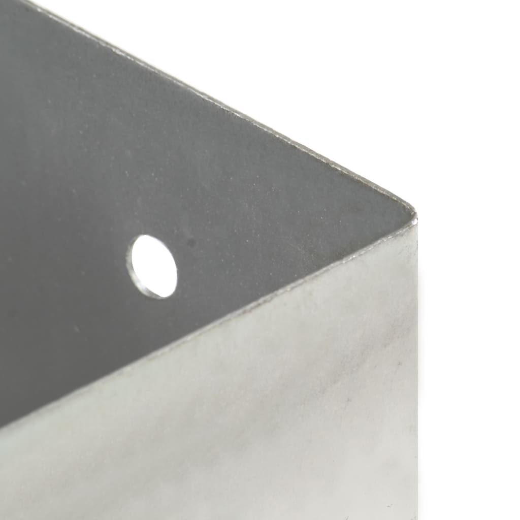 vidaXL Podstawy słupów, 4 szt., galwanizowany metal, 81 mm