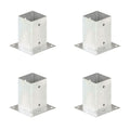 vidaXL Podstawy słupów, 4 szt., galwanizowany metal, 91 mm