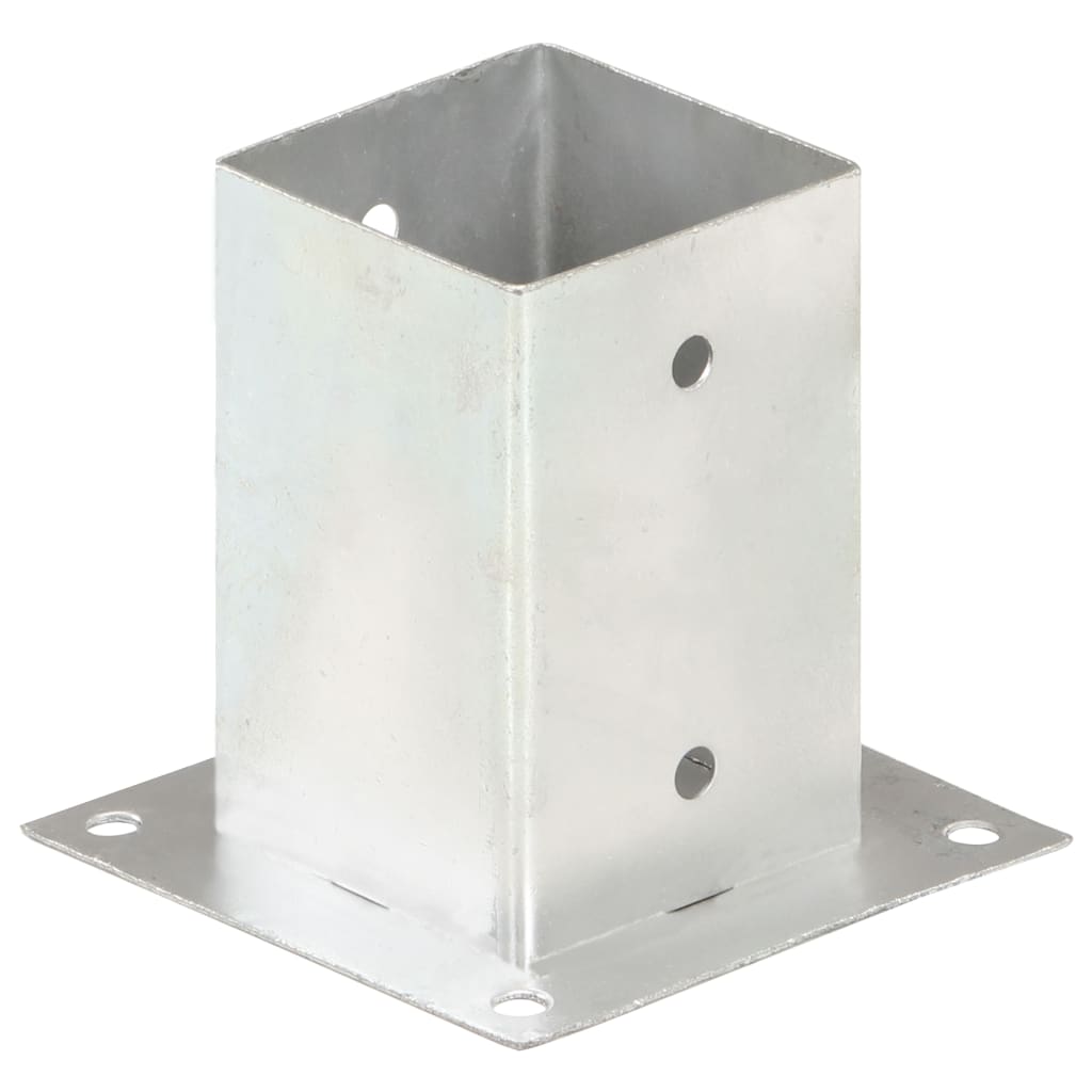vidaXL Podstawy słupów, 4 szt., galwanizowany metal, 91 mm