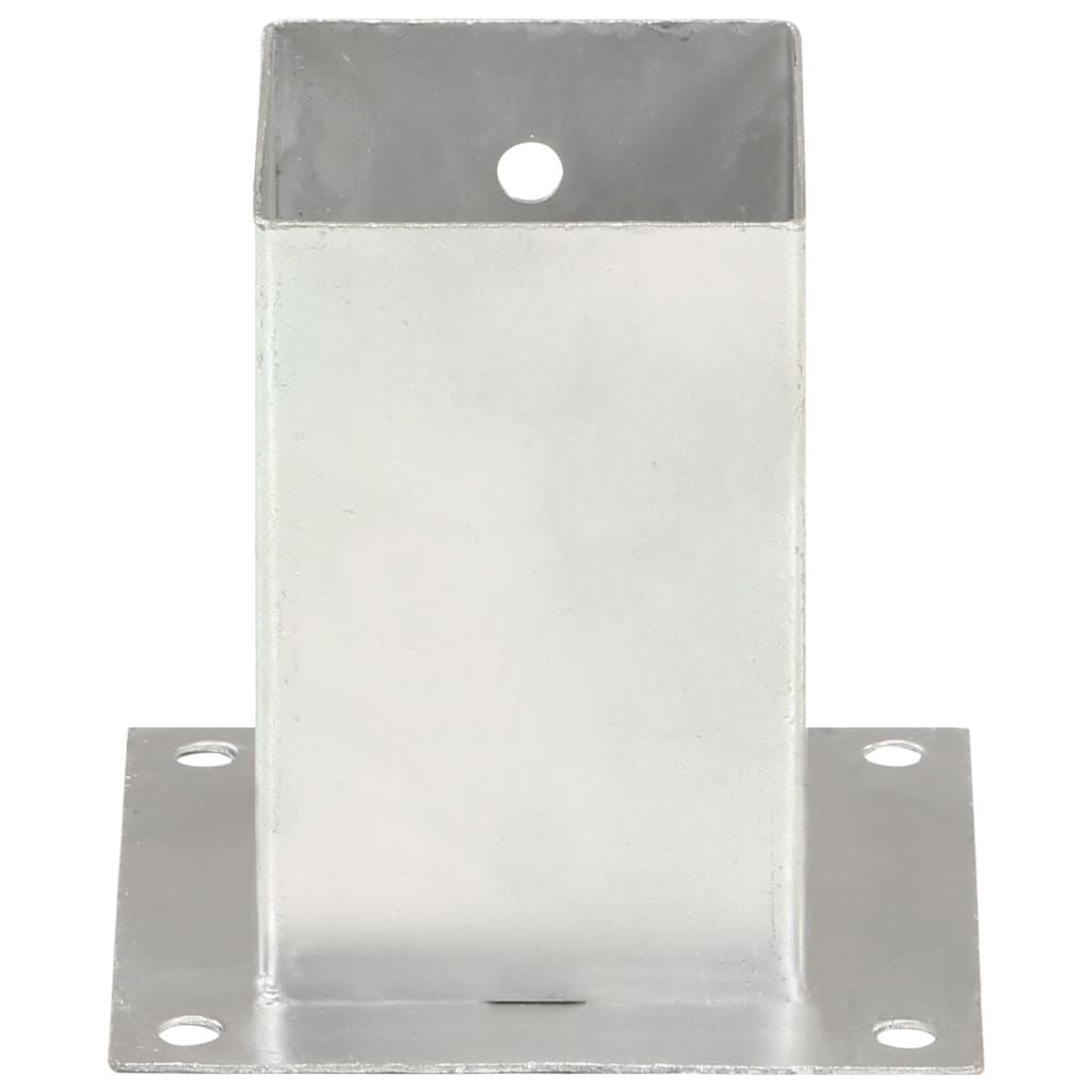 vidaXL Podstawy słupów, 4 szt., galwanizowany metal, 91 mm