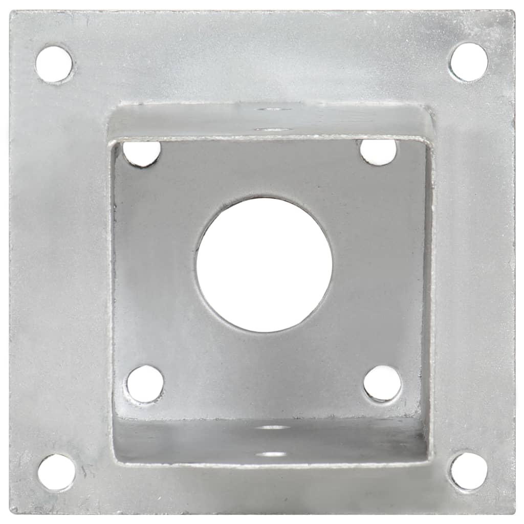 vidaXL Podstawy słupów, 4 szt., galwanizowany metal, 91 mm