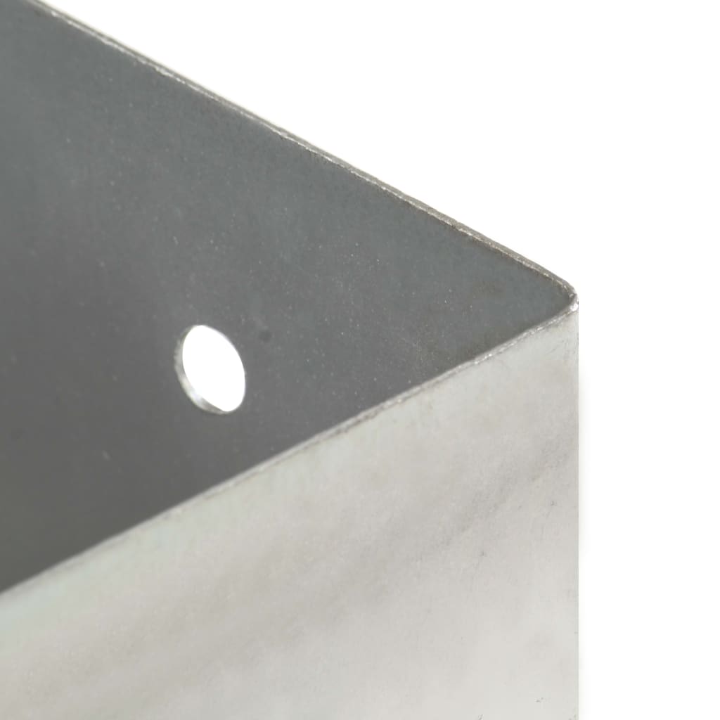 vidaXL Podstawy słupów, 4 szt., galwanizowany metal, 91 mm