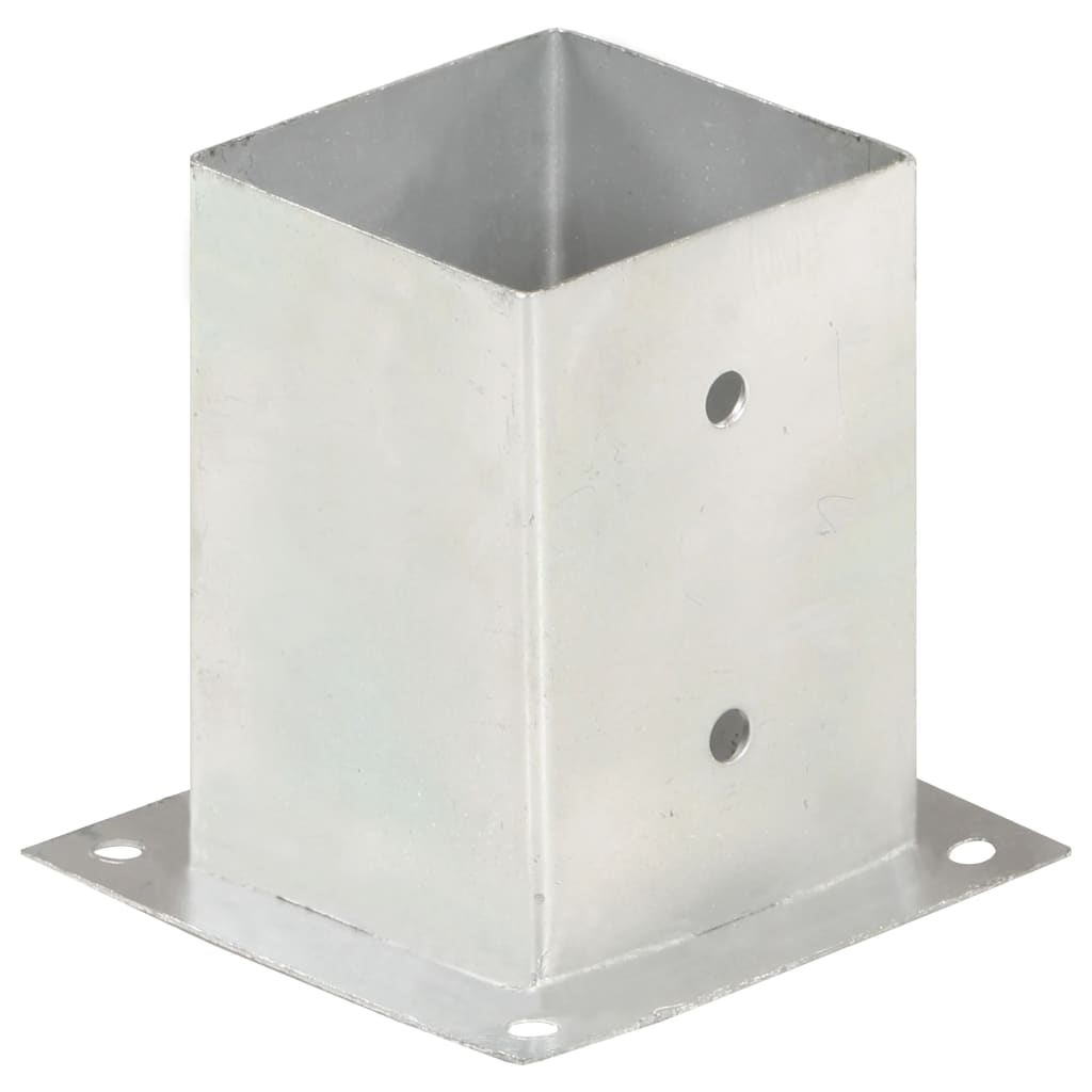 vidaXL Podstawy słupów, 4 szt., galwanizowany metal, 101 mm