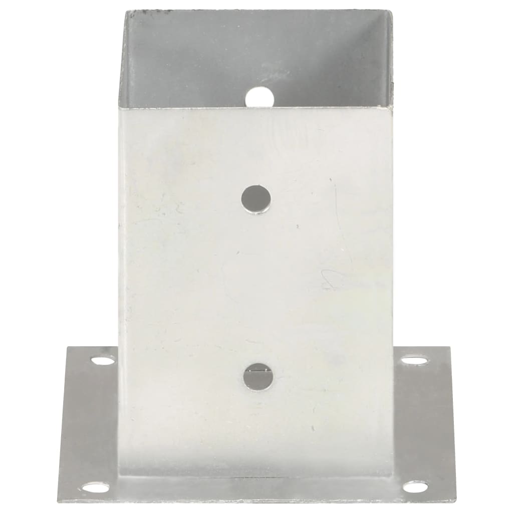 vidaXL Podstawy słupów, 4 szt., galwanizowany metal, 101 mm