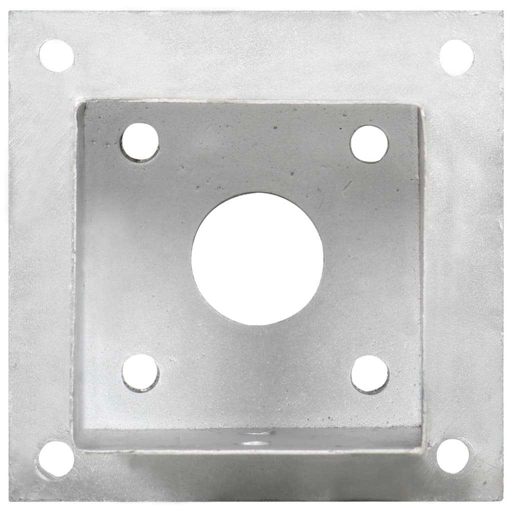 vidaXL Podstawy słupów, 4 szt., galwanizowany metal, 101 mm