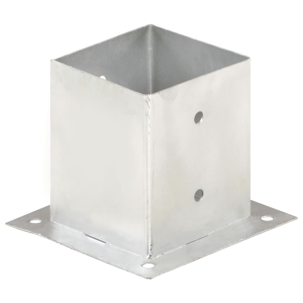 vidaXL Podstawy słupów, 4 szt., galwanizowany metal, 121 mm