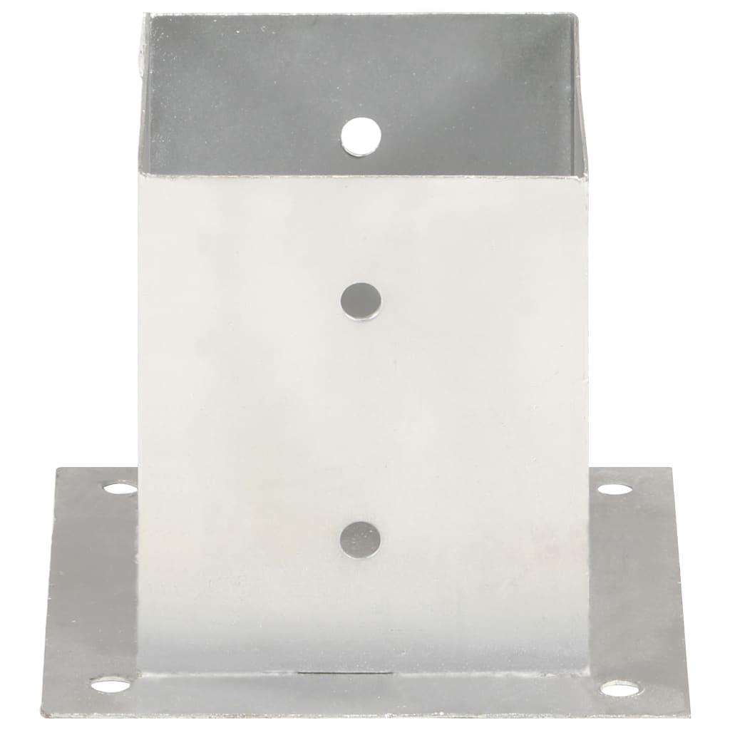 vidaXL Podstawy słupów, 4 szt., galwanizowany metal, 121 mm