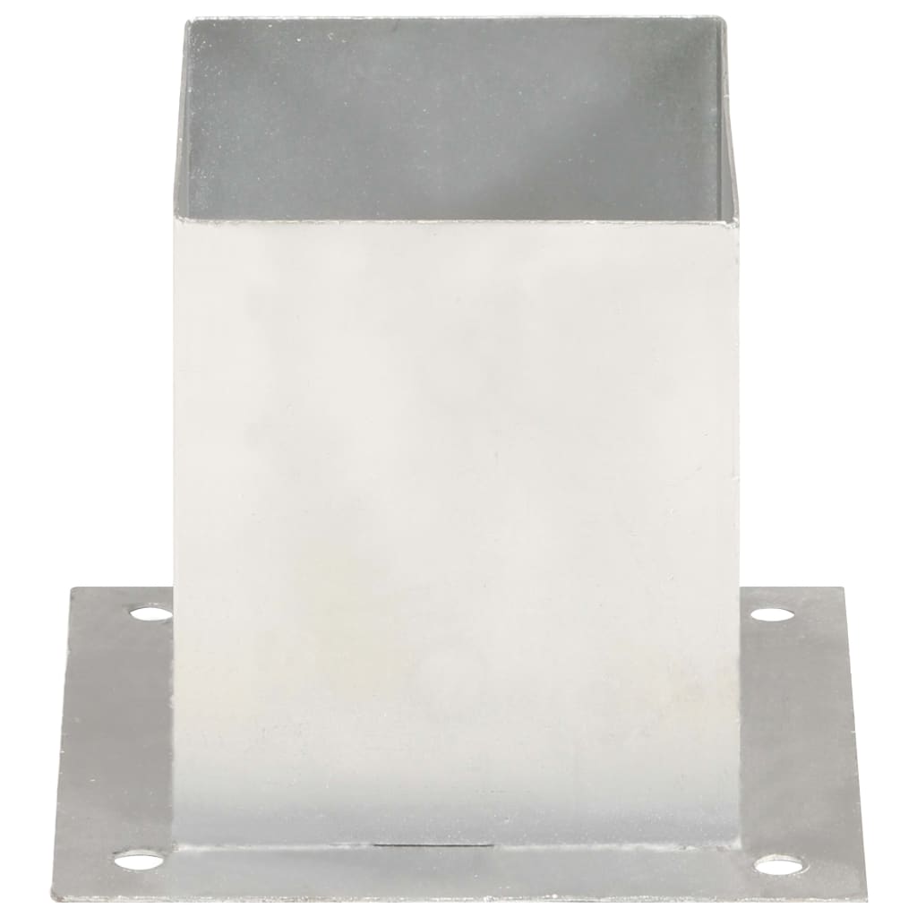 vidaXL Podstawy słupów, 4 szt., galwanizowany metal, 121 mm