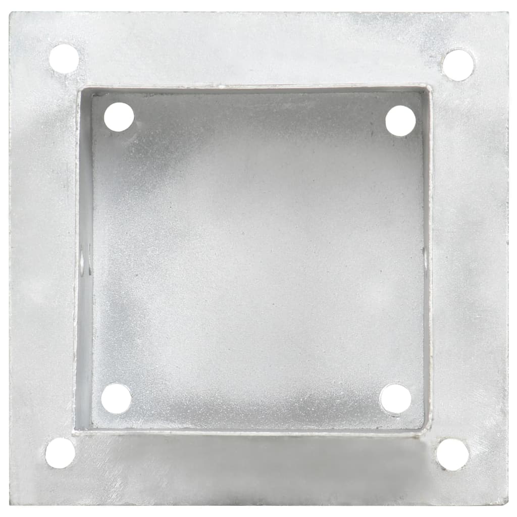 vidaXL Podstawy słupów, 4 szt., galwanizowany metal, 121 mm