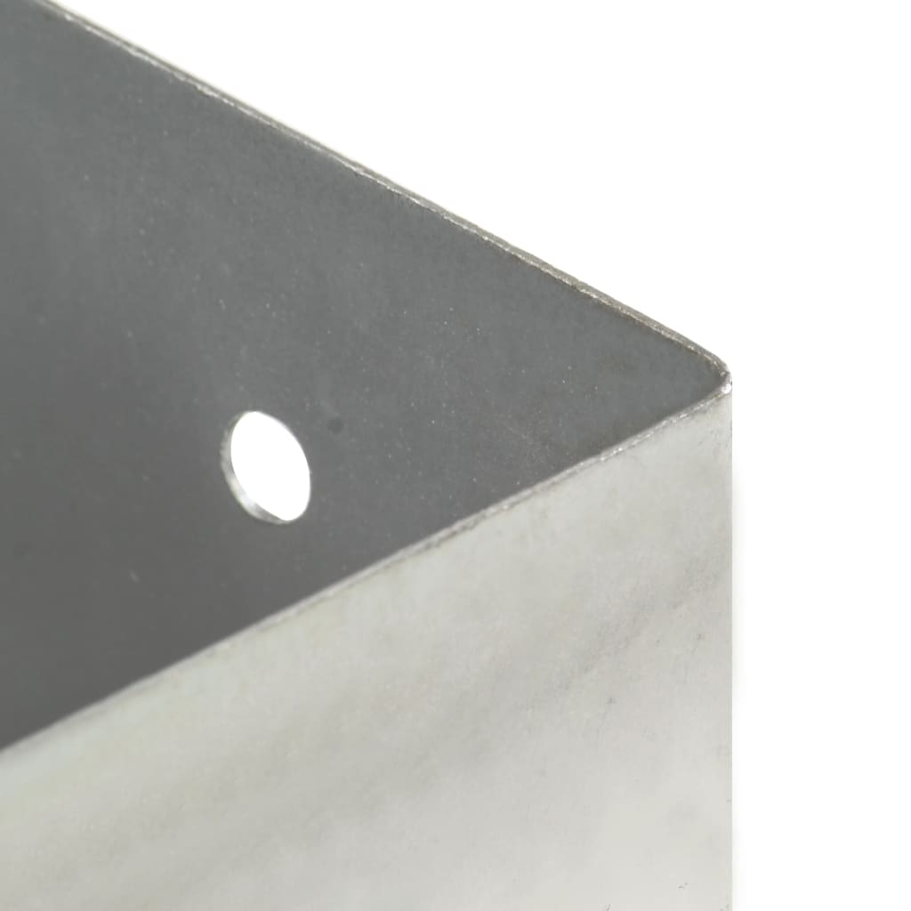 vidaXL Podstawy słupów, 4 szt., galwanizowany metal, 121 mm