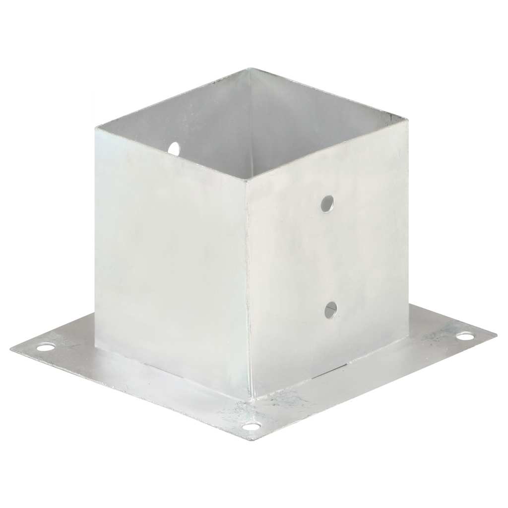 vidaXL Podstawy słupów, 4 szt., galwanizowany metal, 141 mm