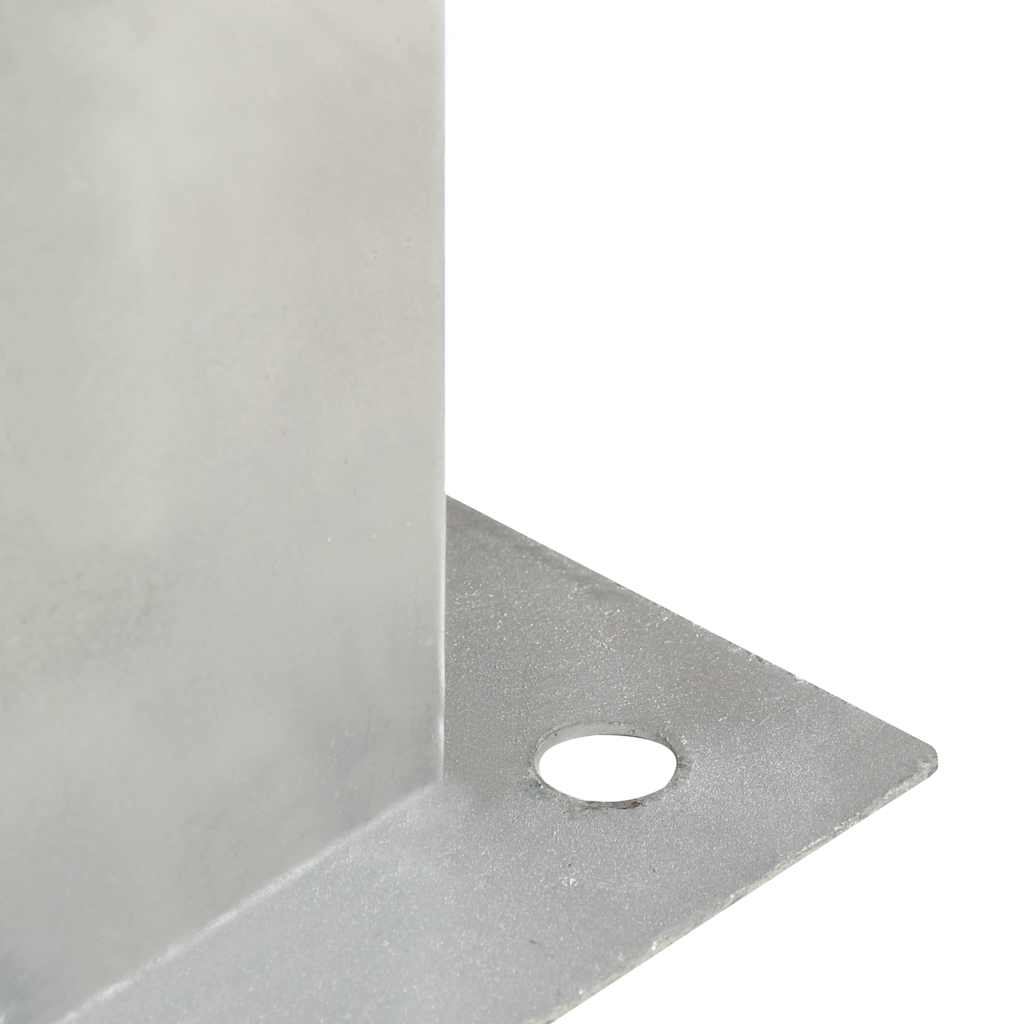 vidaXL Podstawy słupów, 4 szt., galwanizowany metal, 141 mm