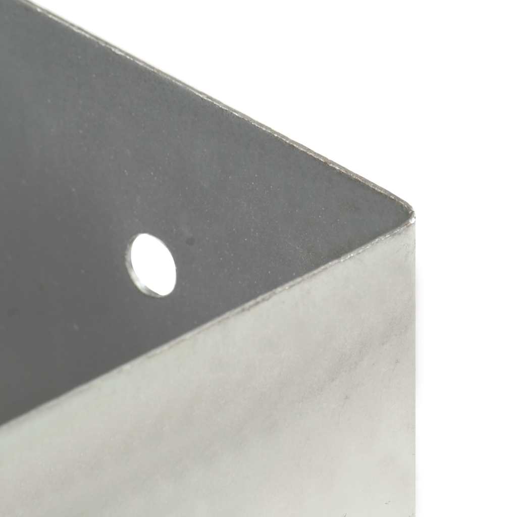 vidaXL Podstawy słupów, 4 szt., galwanizowany metal, 141 mm