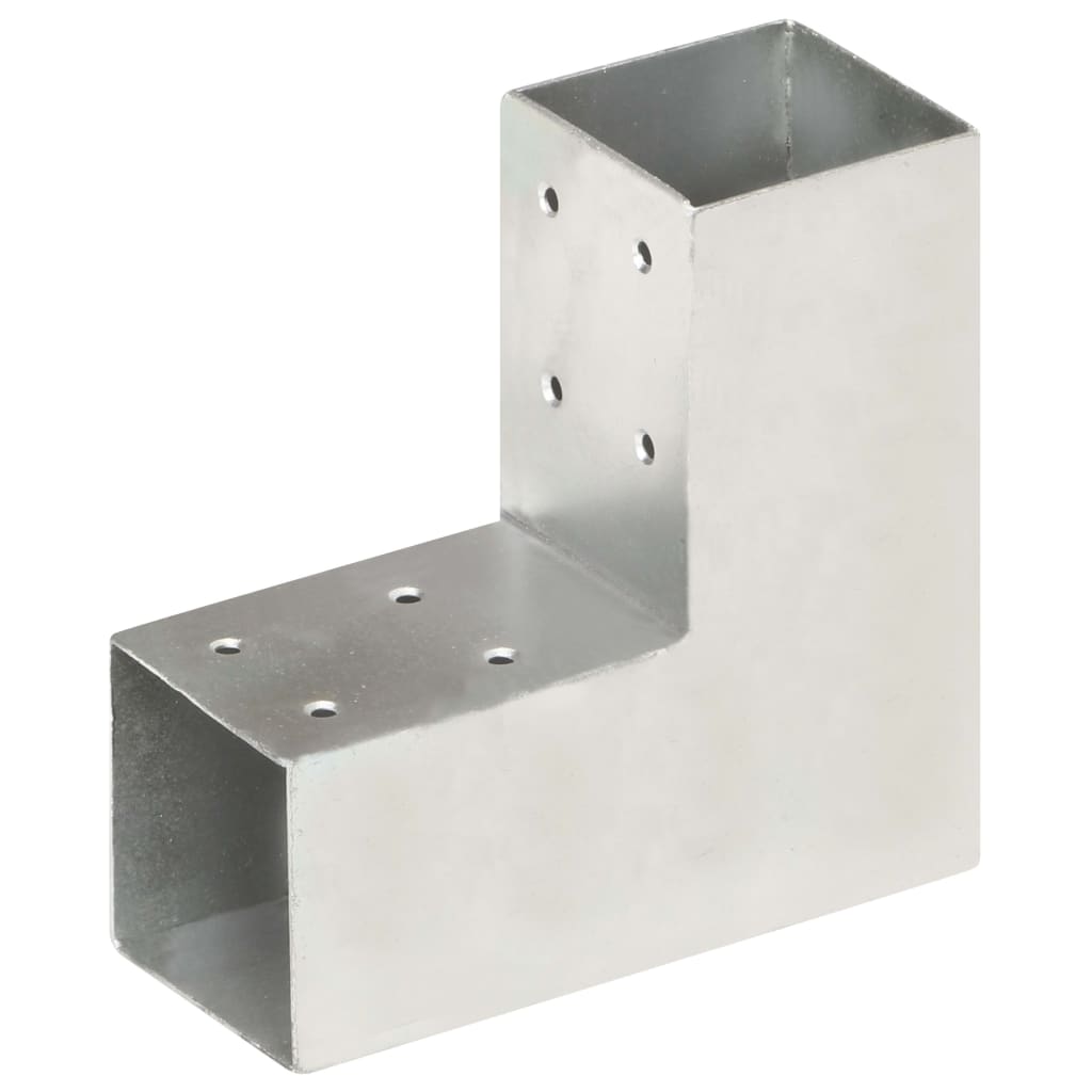 vidaXL Łącznik do słupków w kształcie L, galwanizowany metal, 71x71 mm
