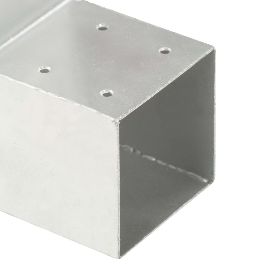 vidaXL Łącznik do słupków w kształcie L, galwanizowany metal, 71x71 mm