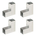 vidaXL Łączniki w kształcie L, 4 szt., galwanizowany metal, 71x71 mm