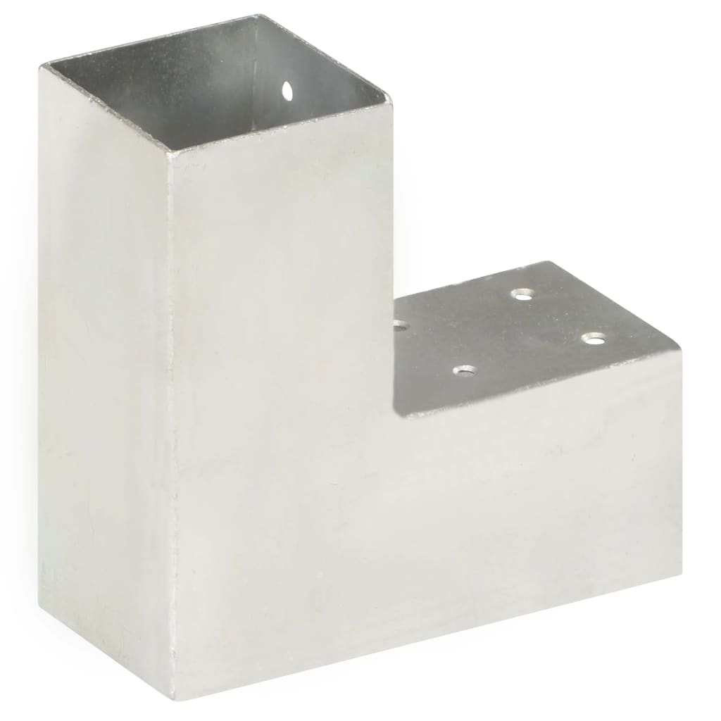 vidaXL Łączniki w kształcie L, 4 szt., galwanizowany metal, 71x71 mm