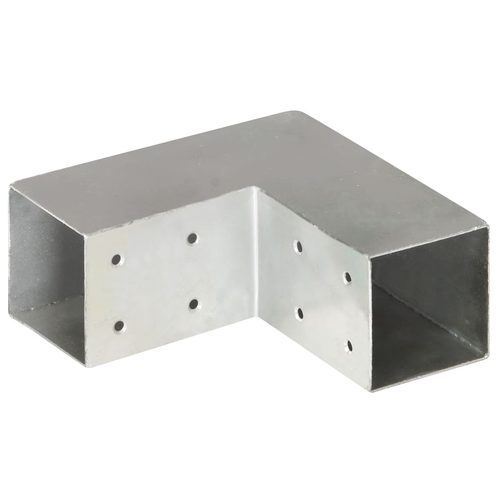 vidaXL Łączniki w kształcie L, 4 szt., galwanizowany metal, 71x71 mm