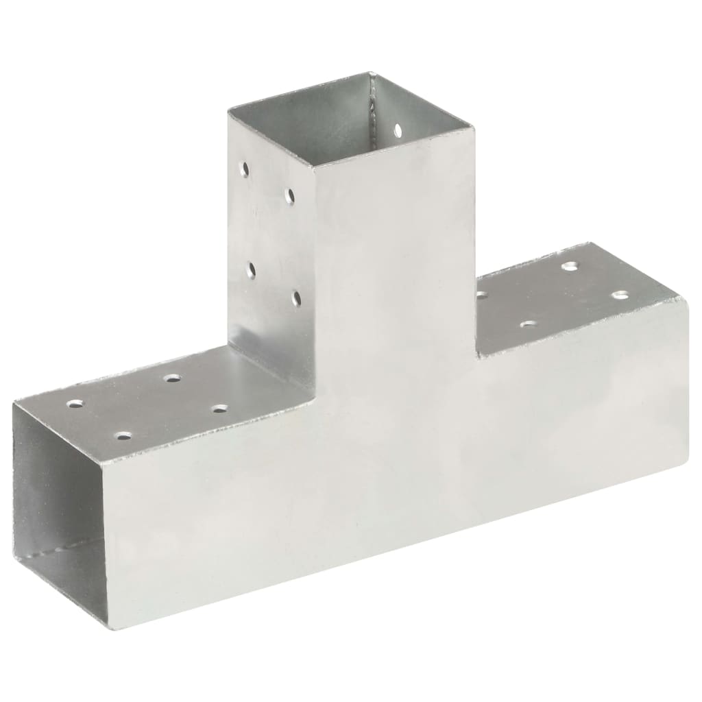vidaXL Łącznik do słupków w kształcie T, galwanizowany metal, 71x71 mm