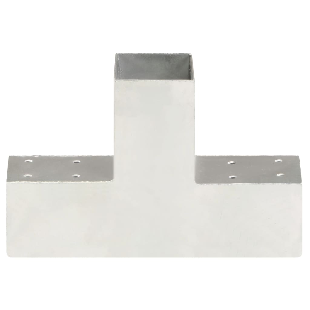 vidaXL Łącznik do słupków w kształcie T, galwanizowany metal, 71x71 mm