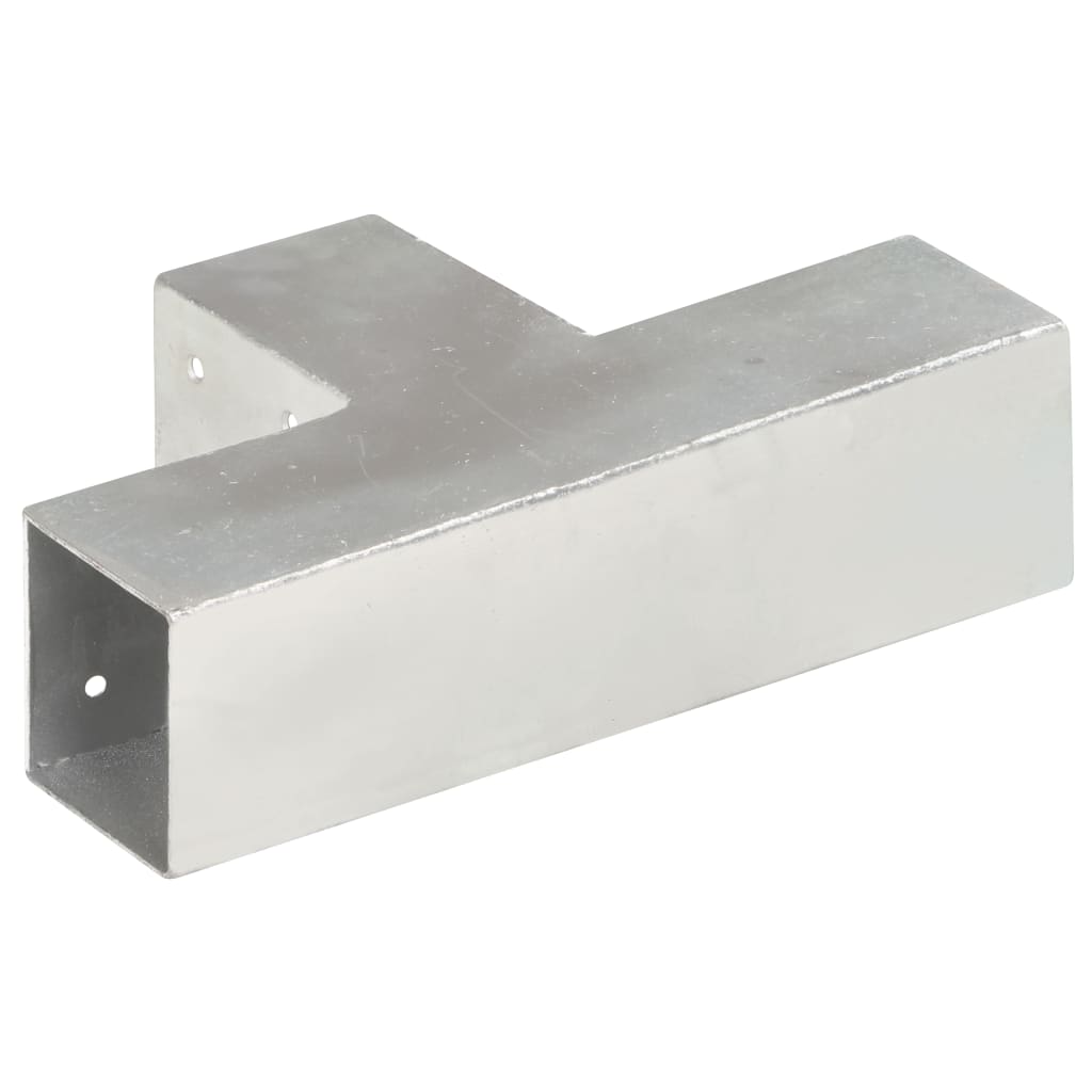 vidaXL Łącznik do słupków w kształcie T, galwanizowany metal, 71x71 mm