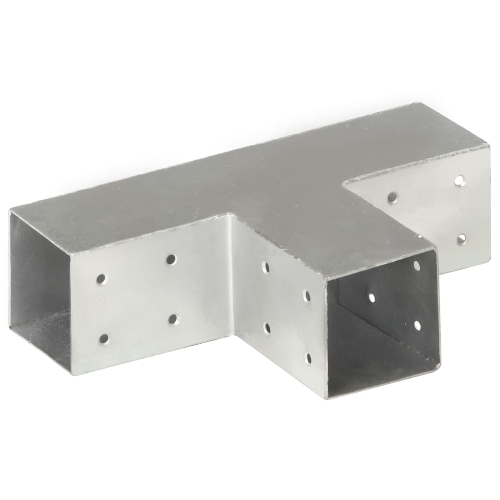 vidaXL Łącznik do słupków w kształcie T, galwanizowany metal, 71x71 mm