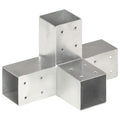 vidaXL Łącznik do słupków w kształcie X, galwanizowany metal, 71x71 mm