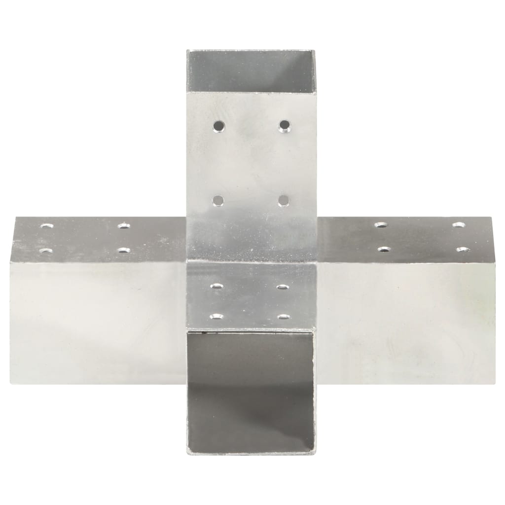 vidaXL Łącznik do słupków w kształcie X, galwanizowany metal, 71x71 mm
