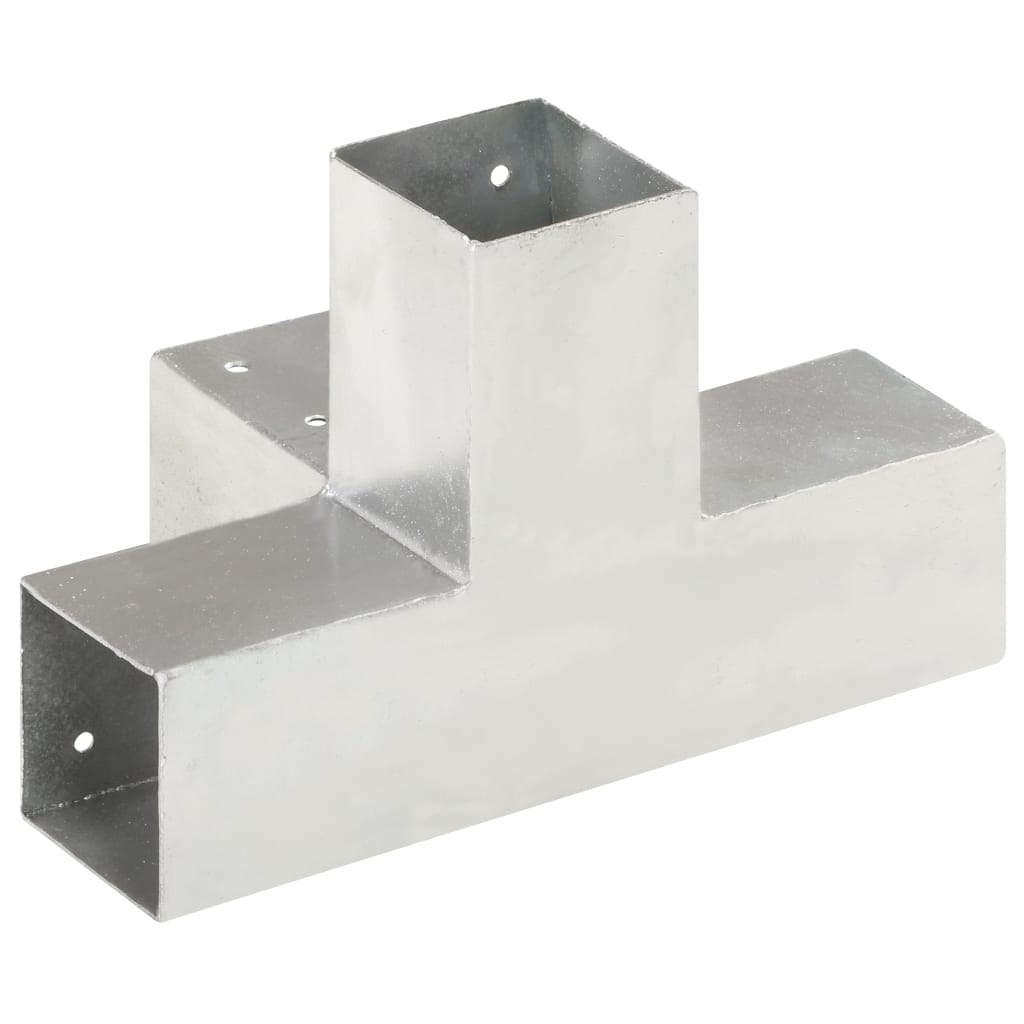 vidaXL Łącznik do słupków w kształcie X, galwanizowany metal, 71x71 mm
