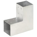 vidaXL Łącznik do słupków w kształcie L, galwanizowany metal, 81x81 mm