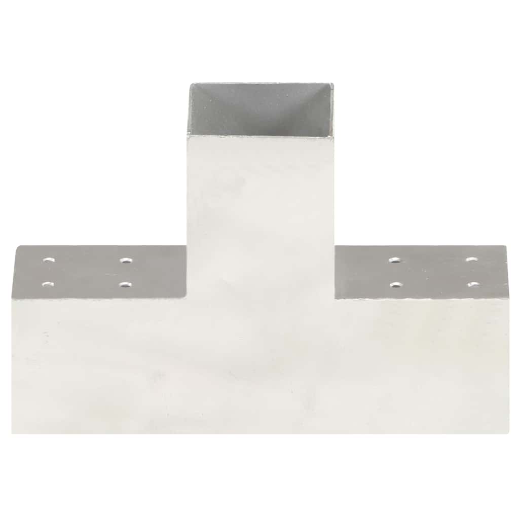 vidaXL Łącznik do słupków w kształcie T, galwanizowany metal, 81x81 mm