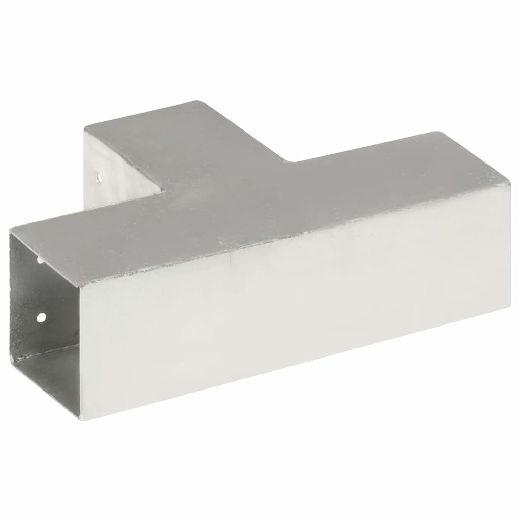 vidaXL Łącznik do słupków w kształcie T, galwanizowany metal, 81x81 mm