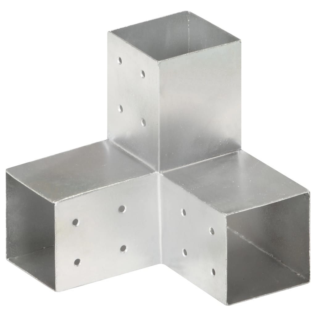 vidaXL Łącznik do słupków w kształcie Y, galwanizowany metal, 81x81 mm