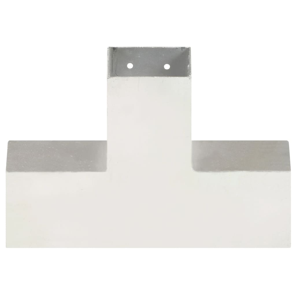 vidaXL Łącznik do słupków w kształcie X, galwanizowany metal, 81x81 mm