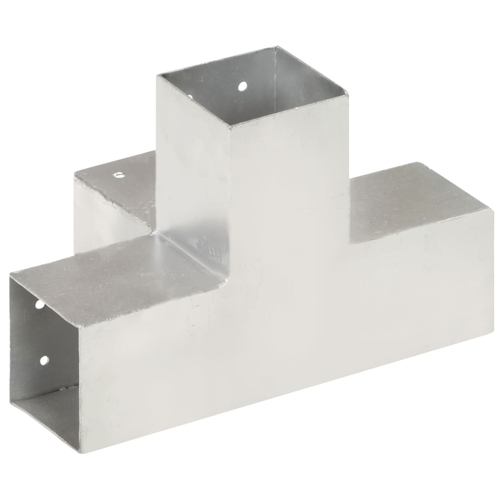 vidaXL Łącznik do słupków w kształcie X, galwanizowany metal, 81x81 mm