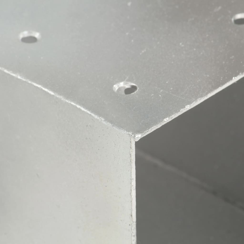 vidaXL Łącznik do słupków w kształcie X, galwanizowany metal, 81x81 mm