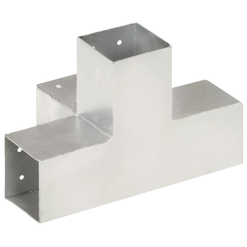 vidaXL Łączniki w kształcie X, 4 szt., galwanizowany metal, 81x81 mm