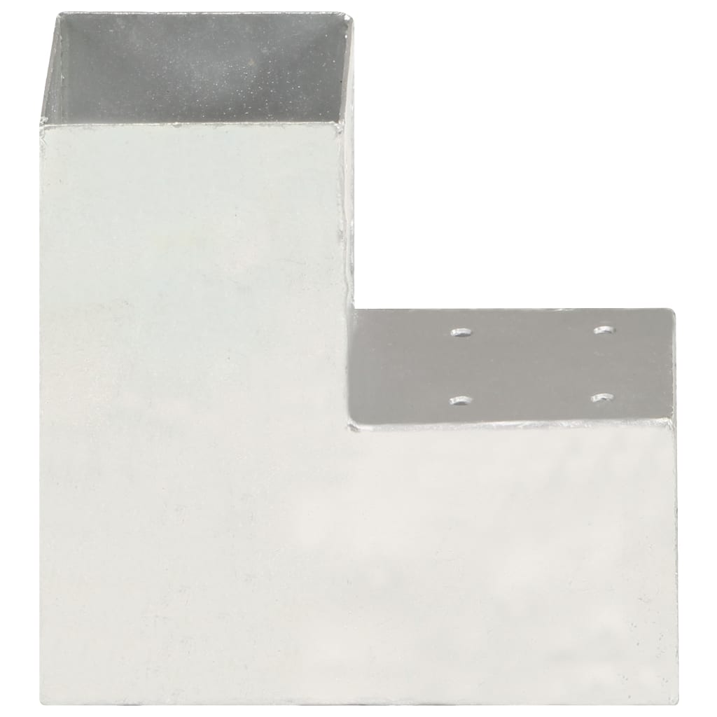 vidaXL Łącznik do słupków w kształcie L, galwanizowany metal, 91x91 mm